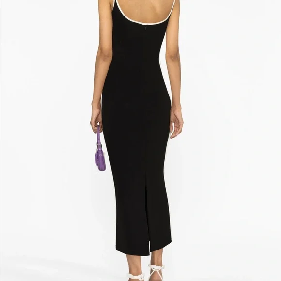 BRAND NEW WITH TAGS!! Paris Georgia Heart Dress Black w/ White Piping (size S) - Picture 7 of 8